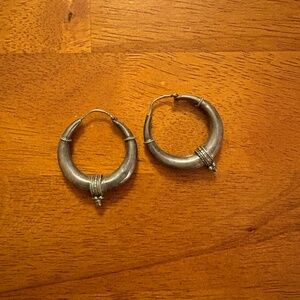 Thick Metal Hoop Earrings